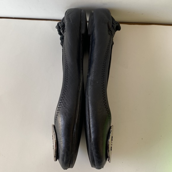 Tory Burch Minnie Travel Ballet Flat -Black/Gold-Sz 6.5 - Picture 12 of 15